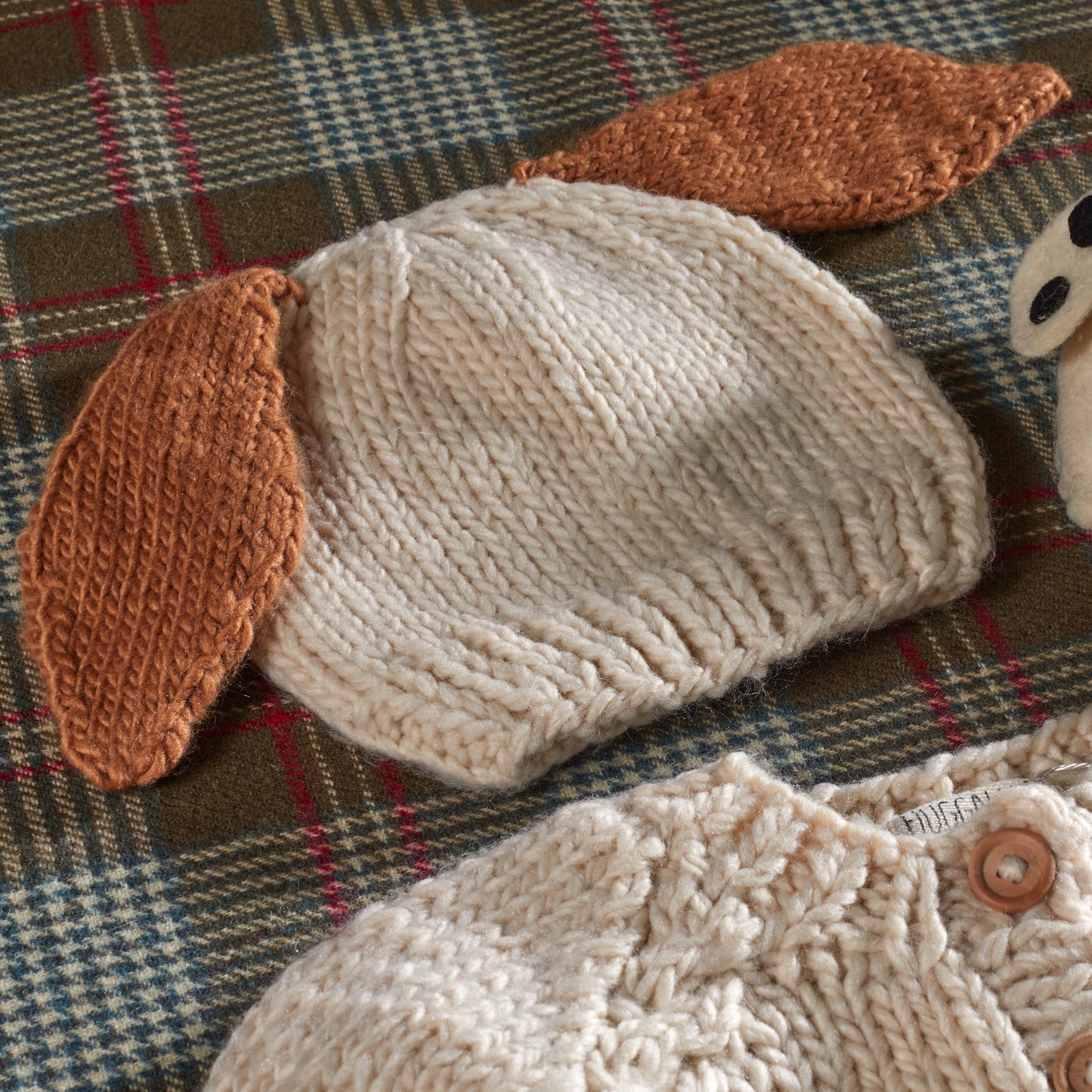 Puppy Cardigan, Hat & Slipper