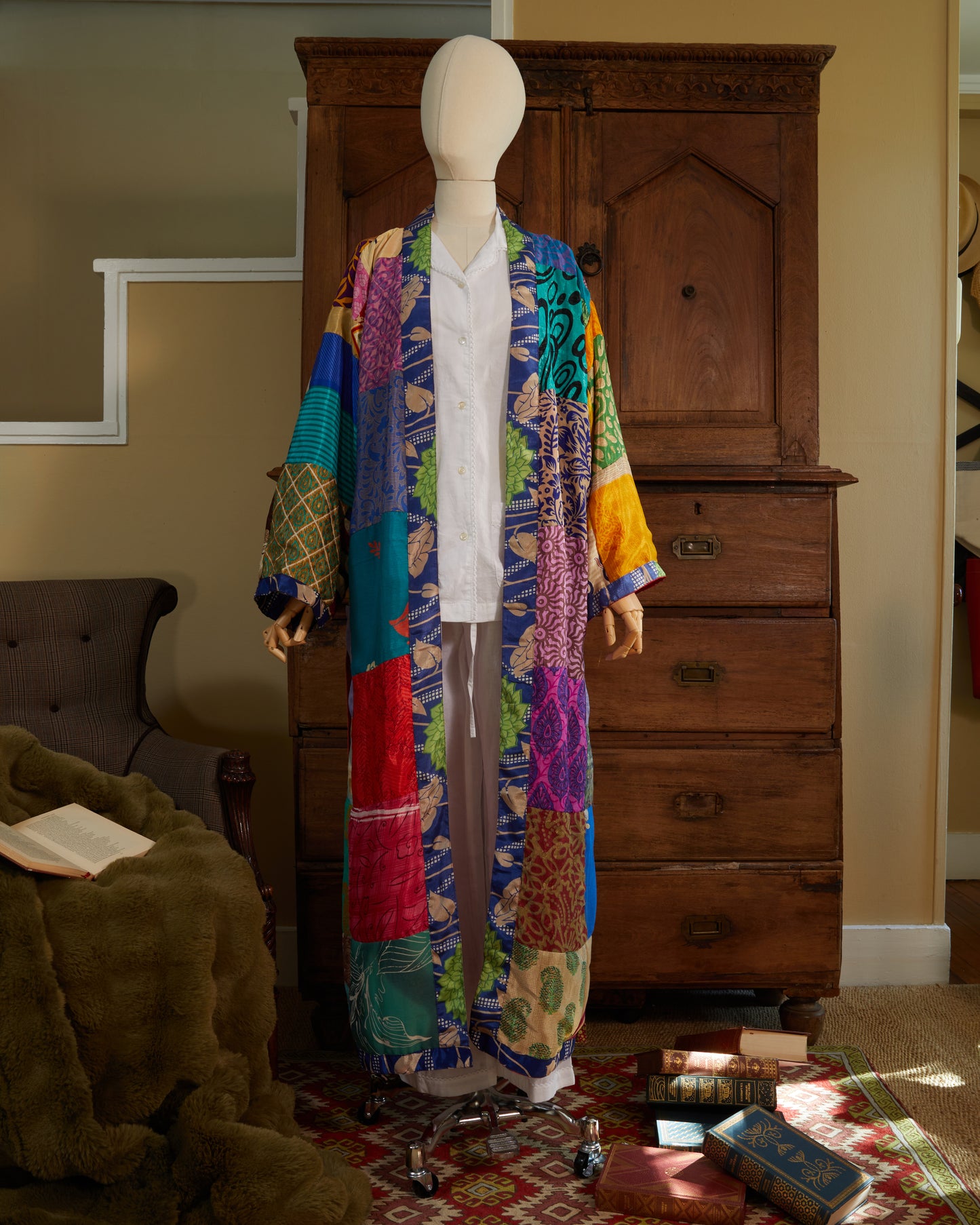 Silk Sari Patch Robe