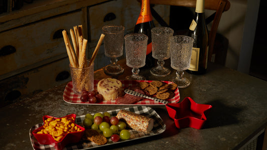 Gingham Platter, Star Dish, & Spreader